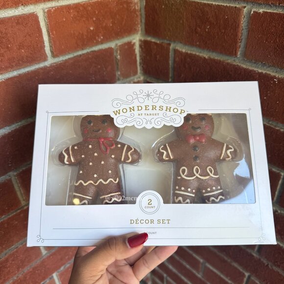 TARGET WONDERSHOP CHRISTMAS GINGERBREAD DECOR 2PK - Picture 1 of 4